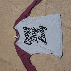 3/4 sleeve graphic tee